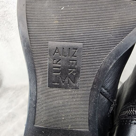 Naturalizer Shoes Womens Size 9 Drewe Black Leather Side Zip Ankle Booties - Picture 9 of 14